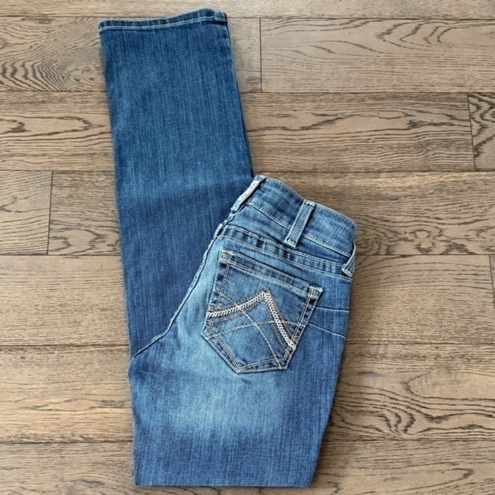 Ariat Real Denim Mid Rise Straight Leg Jeans